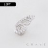 MULTI CZ BUTTERLFY WING TOP PUSHIN (THREADLESS) 316L SURGICAL STEEL LABRET SET